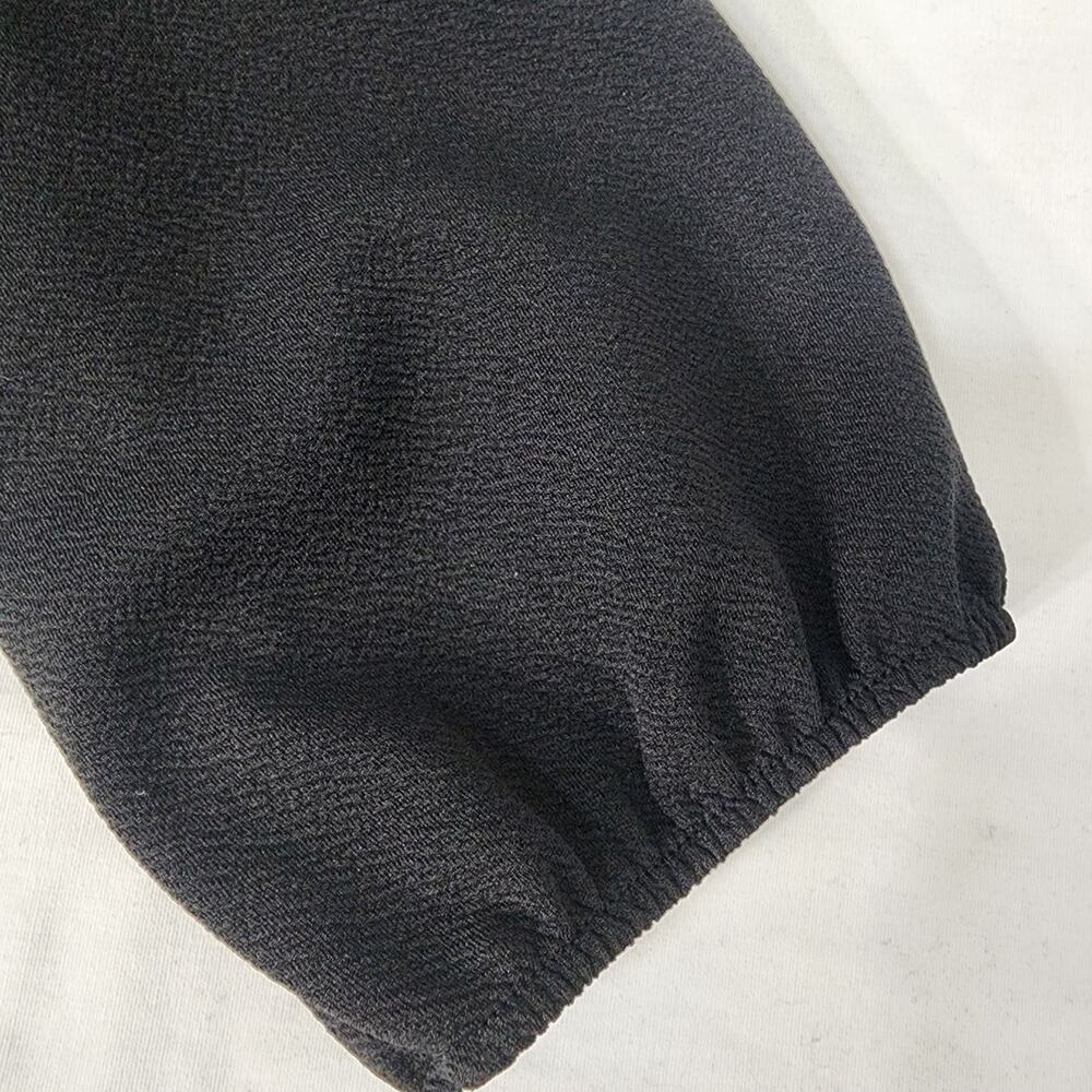 Chico's Top Size 1 Medium Women's Blouse Bow Split Back 3/4 Sleeve Career Knit - Picture 8 of 10